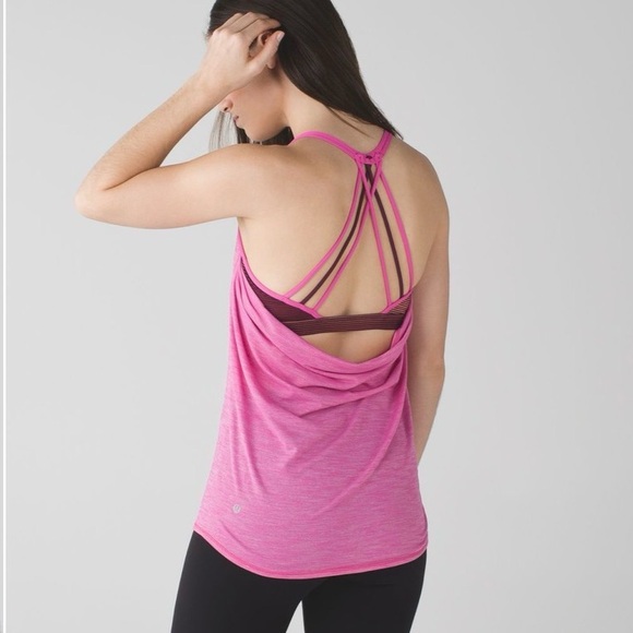 lululemon athletica Tops - lululemon athletica Lighten Up Tank - Heathered Pink